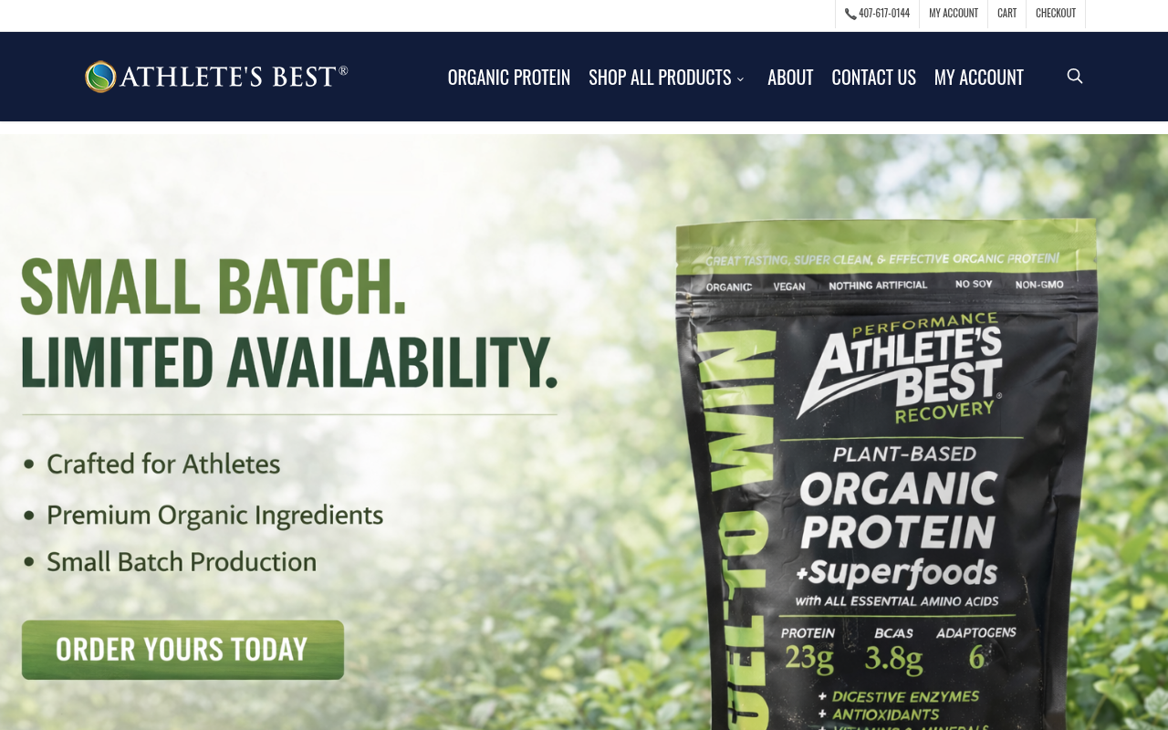 Athlete's Best website preview
