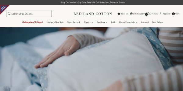 Red Land Cotton website preview