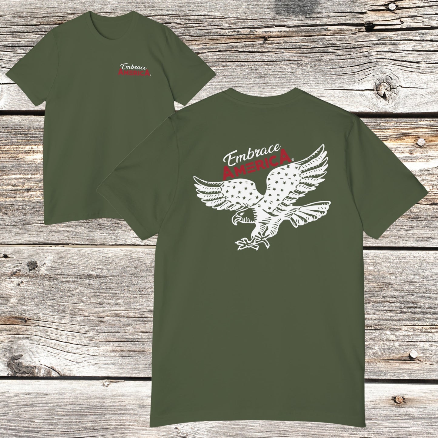 Patriotic Bald Eagle Soaring Shirt - Made in USA