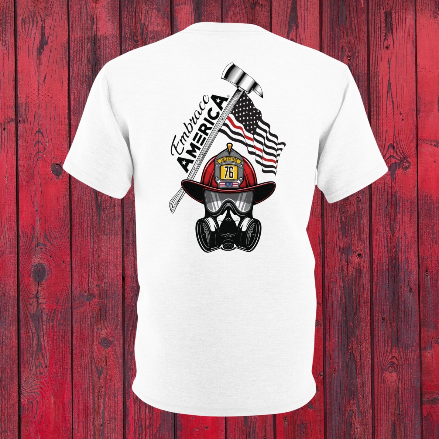 Firefighter Axe Flag First Responder Shirt - Made in USA