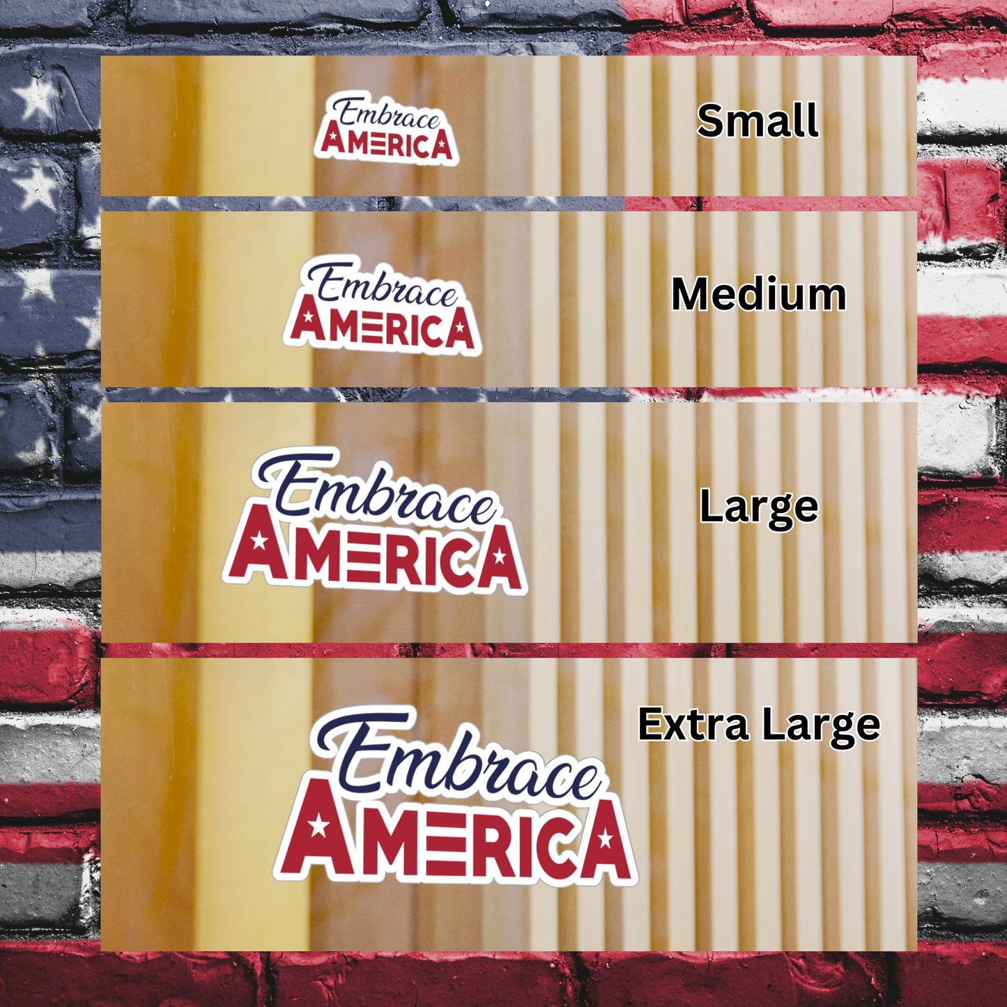 Vinyl Decals Embrace America - Made in USA