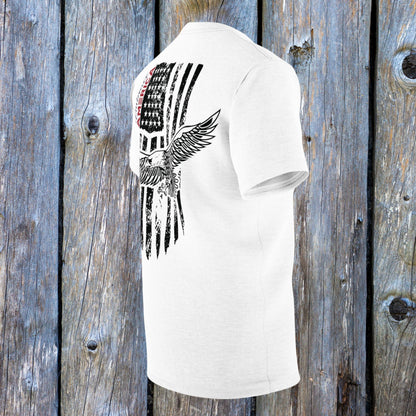 Bald Eagle Soaring Flag Shirt - Made in USA