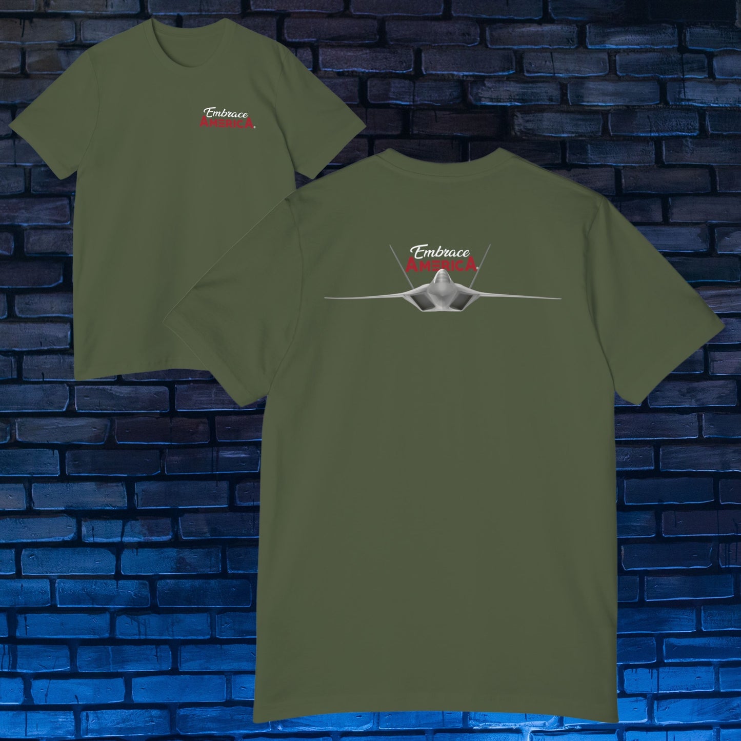 Military F22 Fighter Jet Shirt - Made in USA