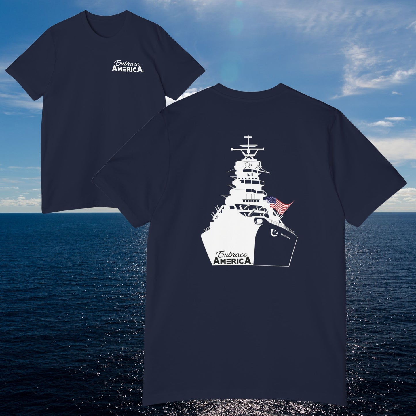 US Navy Battleship Shirt - Made USA