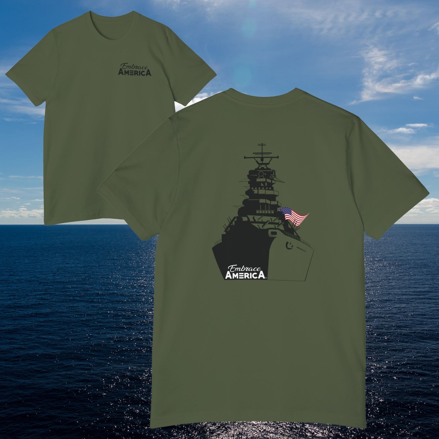 US Navy Battleship Shirt - Made USA