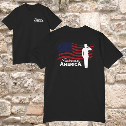 American Solider Flag Salute Shirt - Made in USA