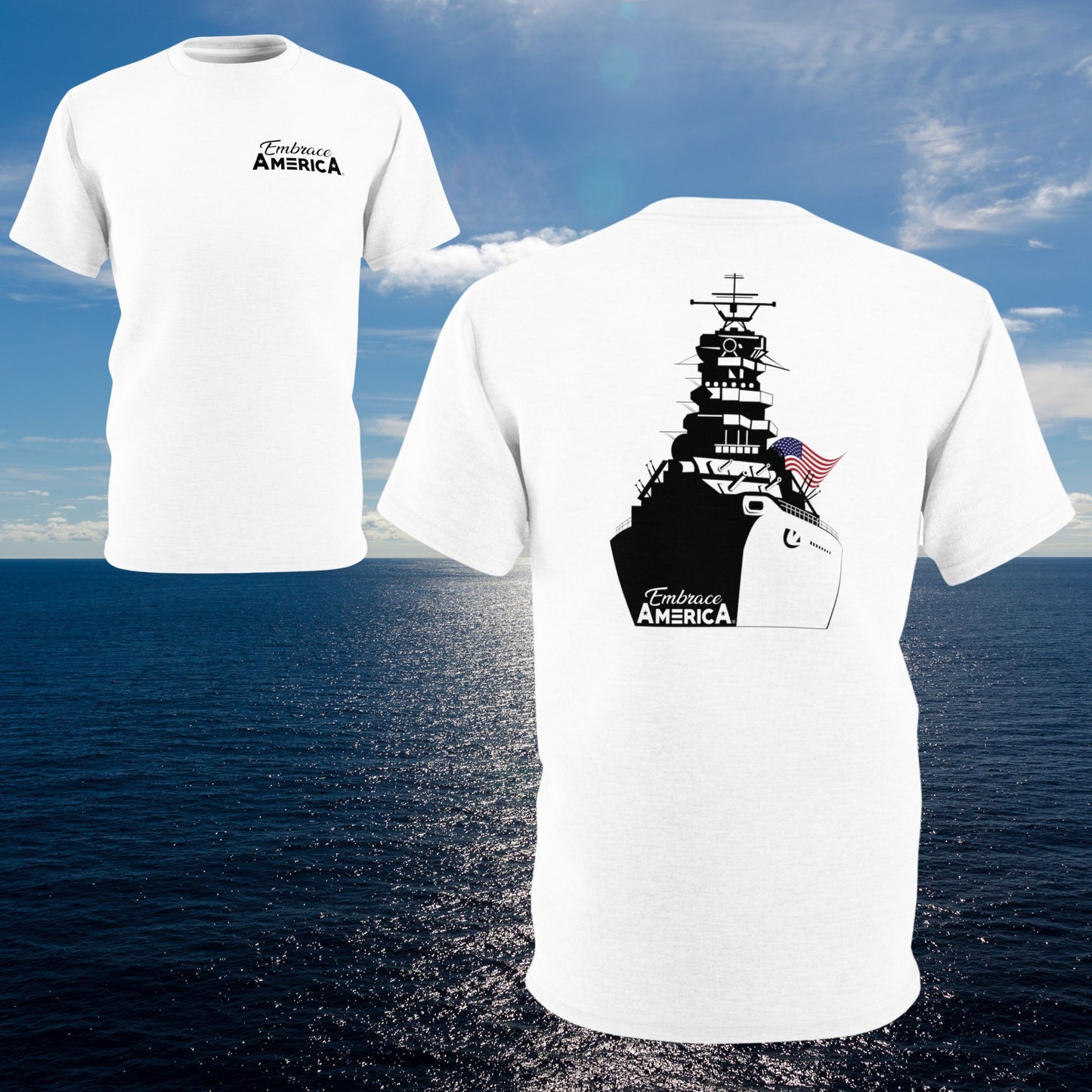 US Navy Battleship Shirt - Made USA