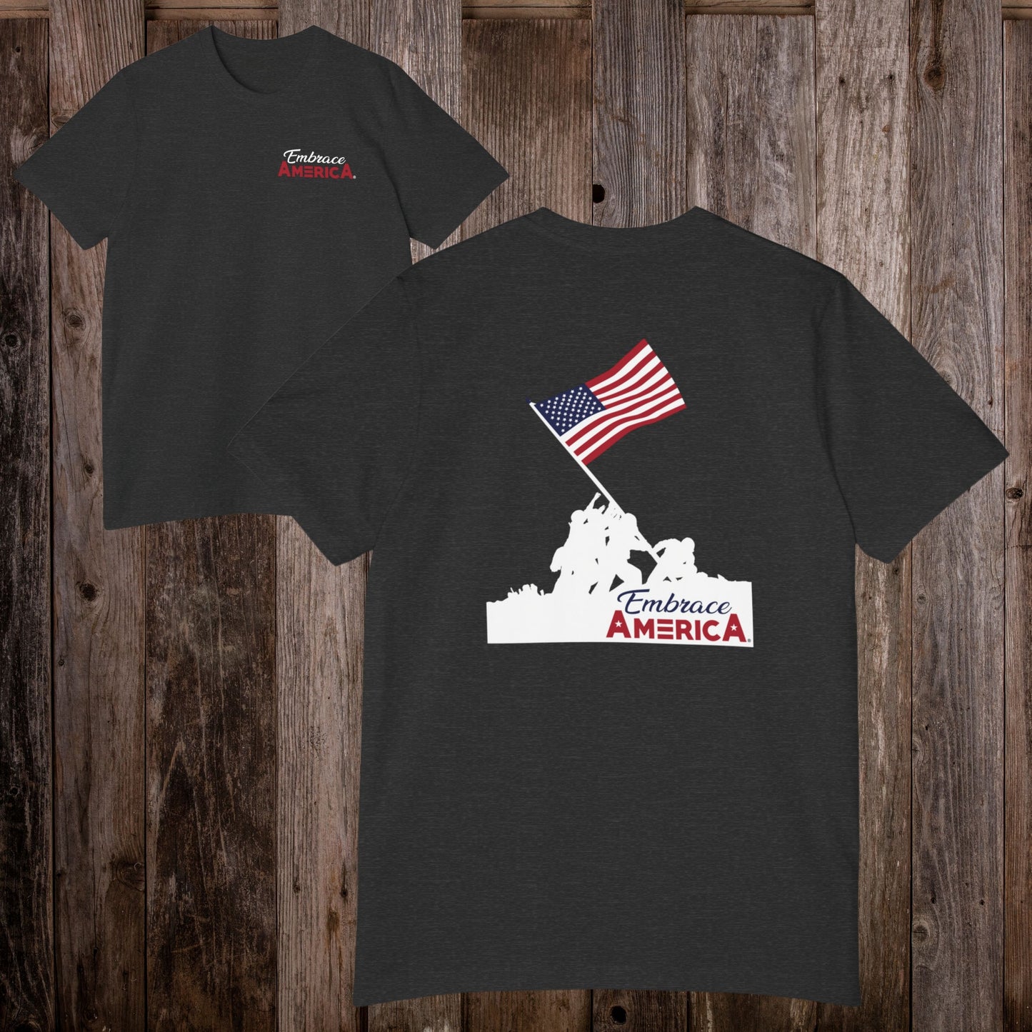 US Marines Raising American Flag on Iwo Jima WW2 Shirt - Made in USA