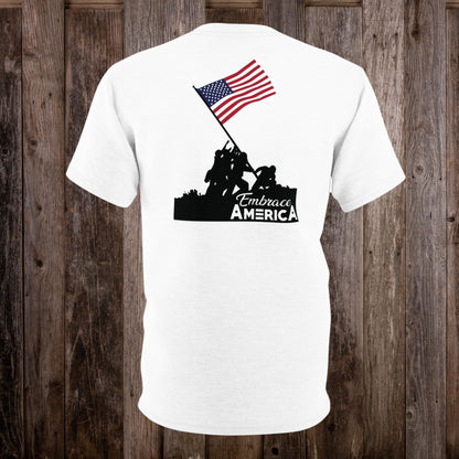 US Marines Raising American Flag on Iwo Jima WW2 Shirt - Made in USA