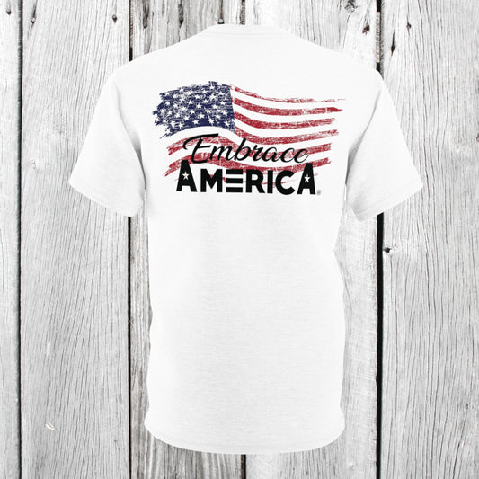 Patriotic American Flag Embrace America® Shirt - Made in USA