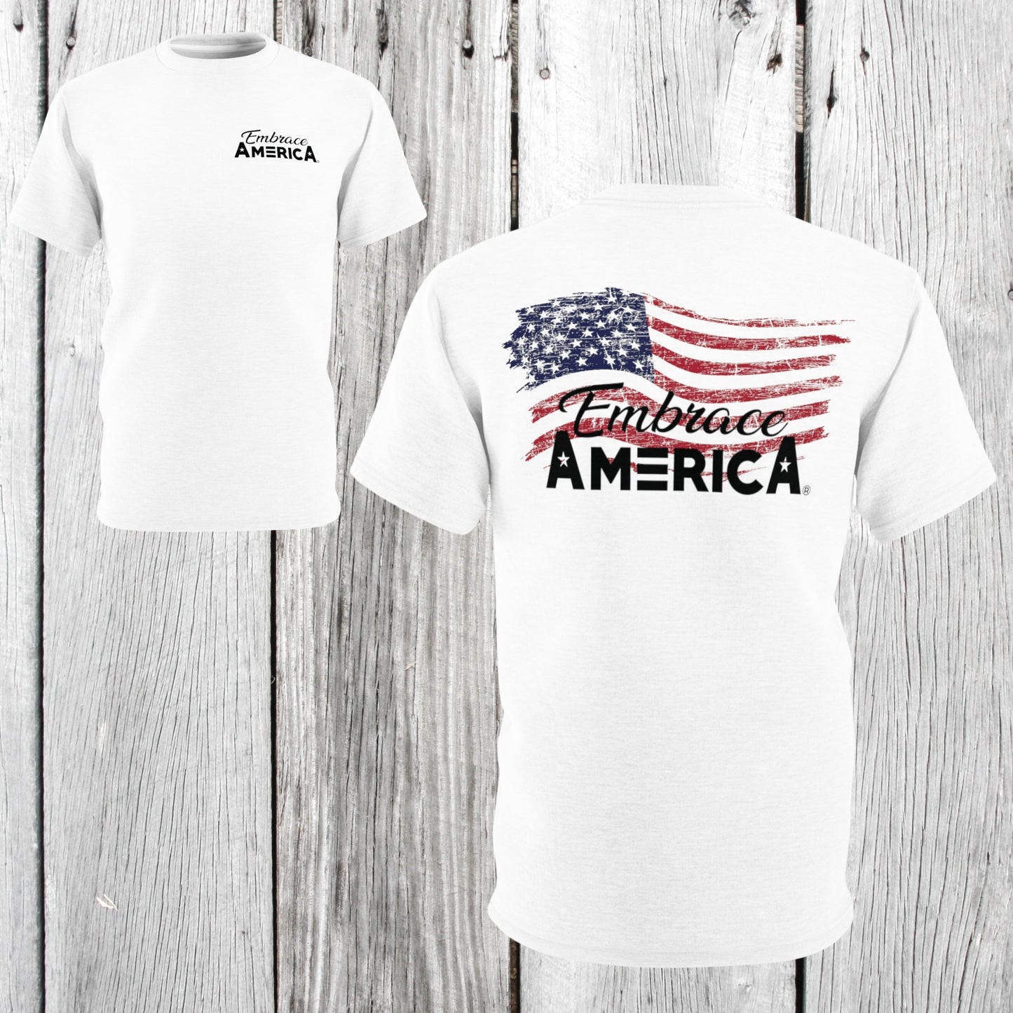 Patriotic American Flag Embrace America® Shirt - Made in USA