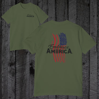 Patriotic American Flag Embrace America® Shirt - Made in USA