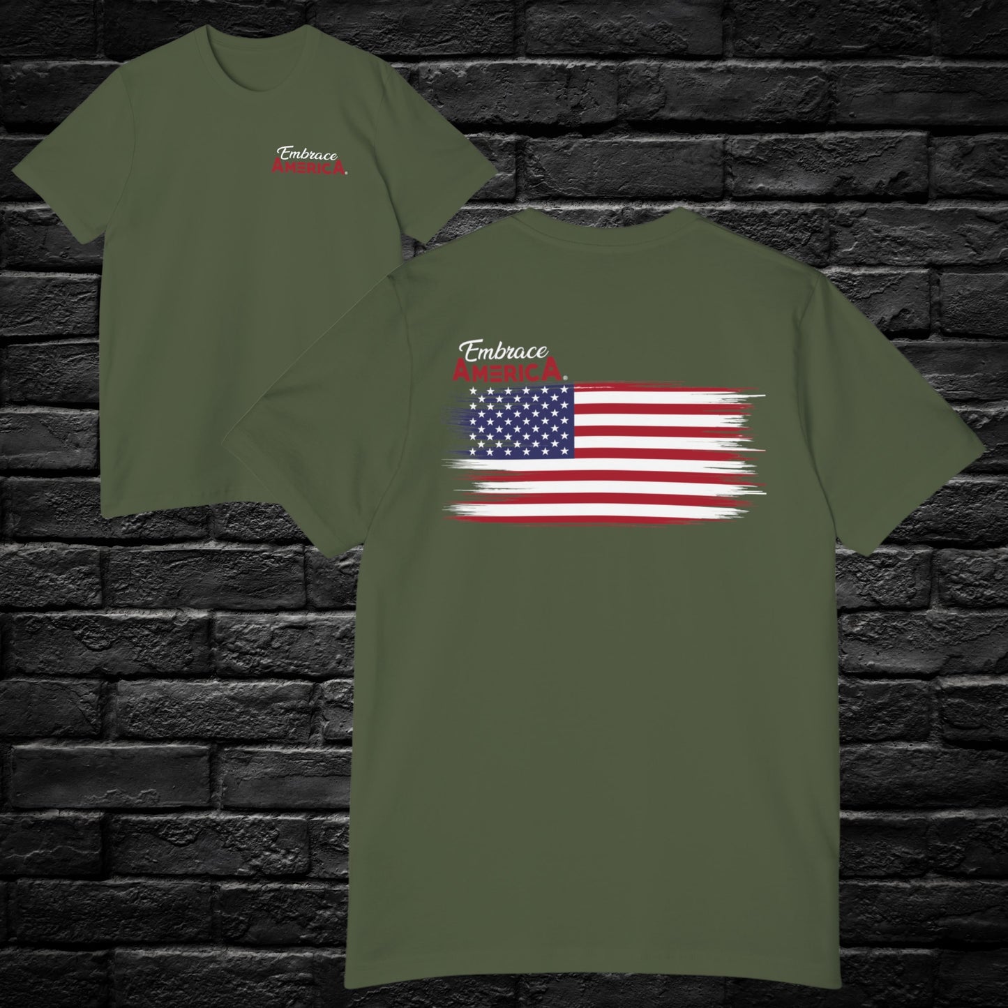 Stars and Stripes American Flag Embrace America® Shirt - Made in USA