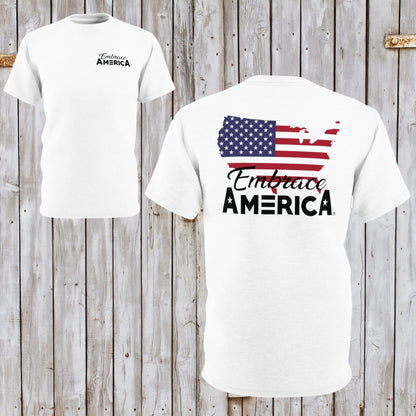 USA Land Map Stars and Stripes Embrace America® Shirt - Made in USA