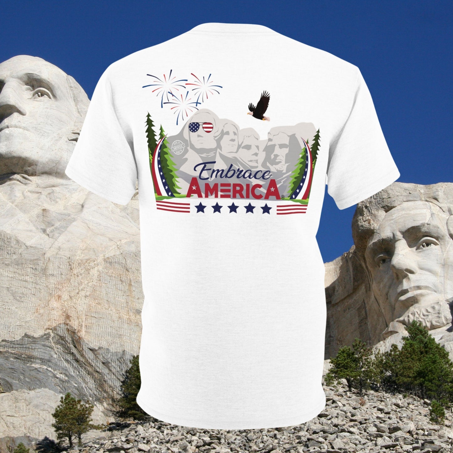 Mount Rushmore Eagle Patriotic Shirt - Made USA