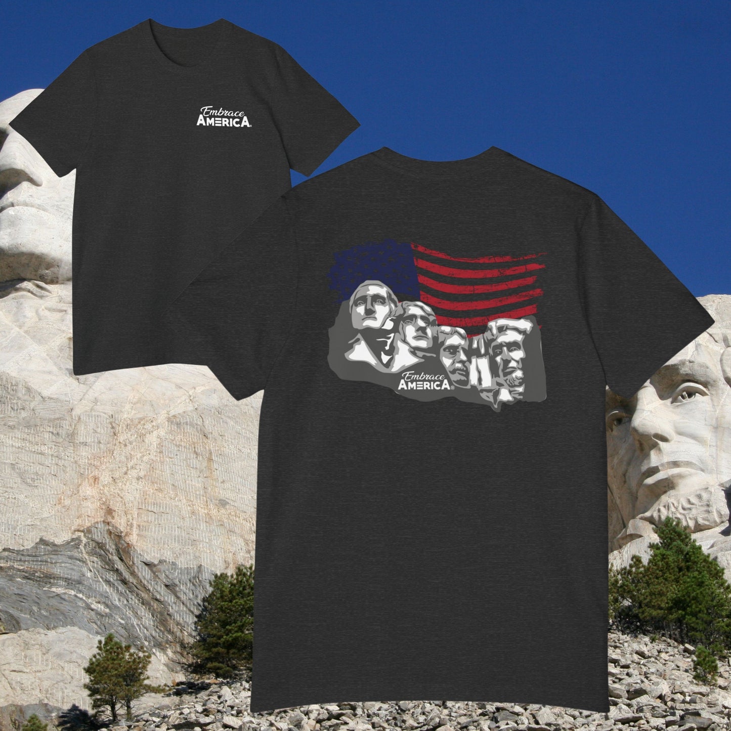 Mount Rushmore American Flag Shirt - Made in USA