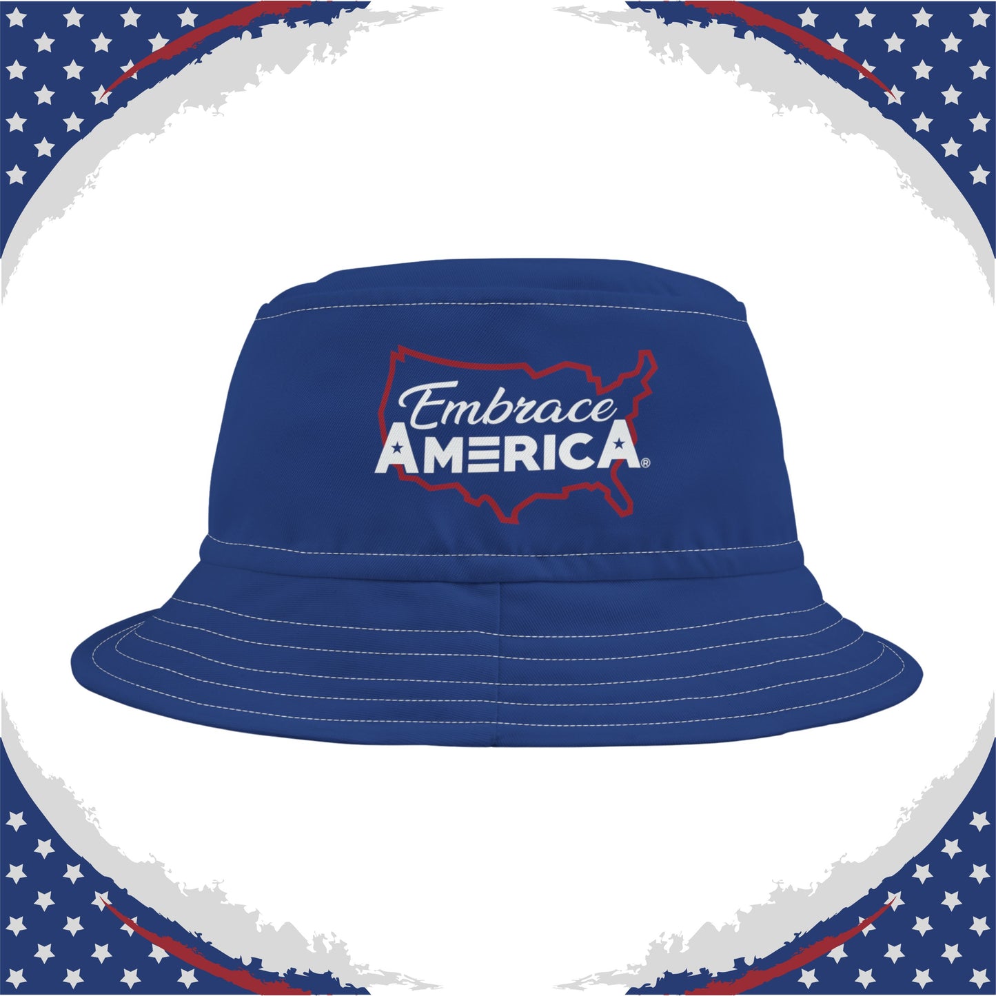 Patriotic Navy Blue Bucket Hat - Made in USA